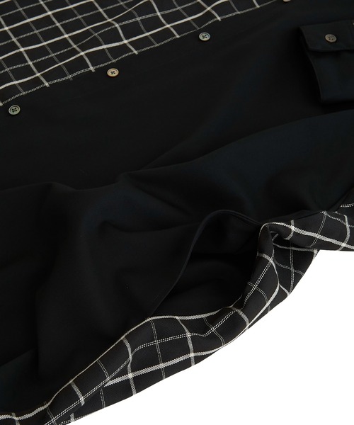 NO ID.（ノーアイディ）の「◇ドルマンスリーブ切替フードSH（シャツ/ブラウス・メンズ・グレー/ベージュ/ブラック/ブルーグリーン・ONE SIZE）」の13枚目の写真