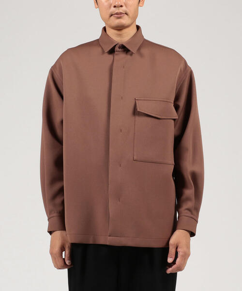 TOMORROWLAND （トゥモローランド）の「ポリエステルアセテート ポケットシャツ（シャツ/ブラウス・メンズ・ブラック/キャメル・S/M/XS）」の5枚目の写真