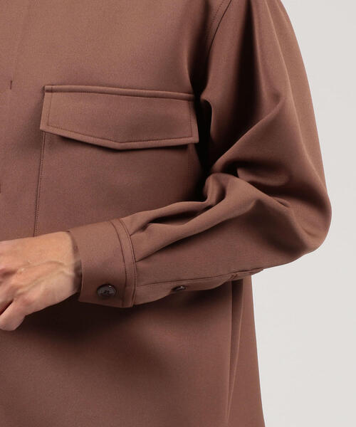 TOMORROWLAND （トゥモローランド）の「ポリエステルアセテート ポケットシャツ（シャツ/ブラウス・メンズ・ブラック/キャメル・S/M/XS）」の11枚目の写真