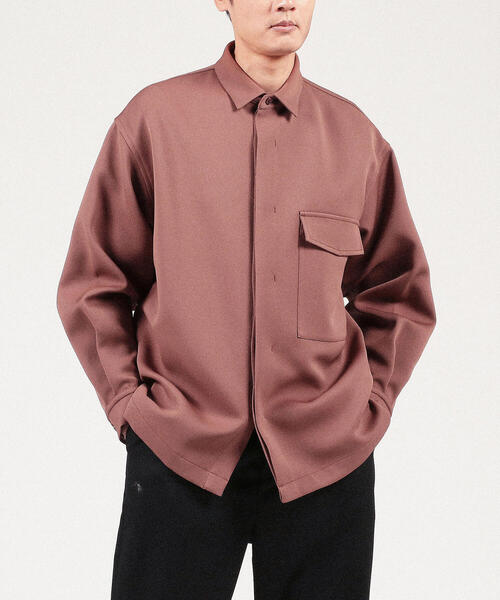 TOMORROWLAND （トゥモローランド）の「ポリエステルアセテート ポケットシャツ（シャツ/ブラウス・メンズ・ブラック/キャメル・S/M/XS）」の15枚目の写真