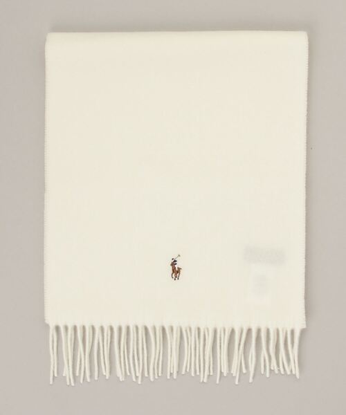 POLO RALPH LAUREN（ポロ ラルフ ローレン）の「フリンジ ヴァージン ウール スカーフ（マフラー・メンズ・ナチュラル・ONE）」の2枚目の写真
