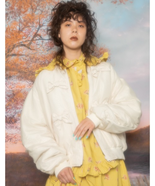 Little sunny bite（リトルサニーバイト）の「little sunny bite と pink house Reversible MA-1（MA-1・レディース・ブラック/レッド/アイボリー・FREE）」の14枚目の写真