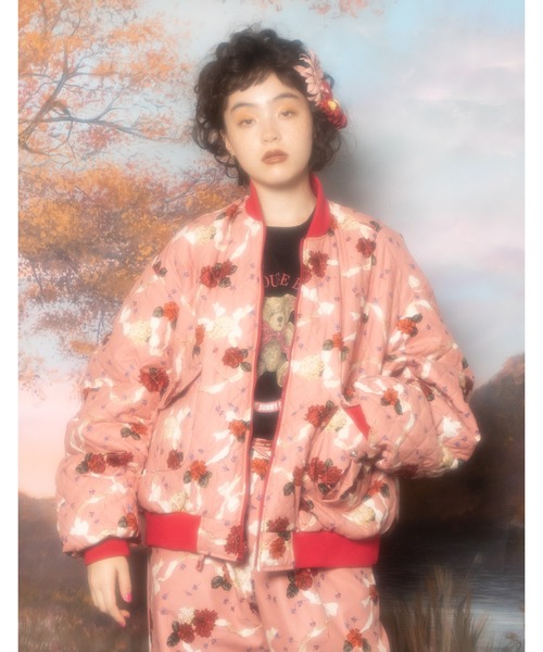 Little sunny bite（リトルサニーバイト）の「little sunny bite と pink house Reversible MA-1（MA-1・レディース・ブラック/レッド/アイボリー・FREE）」の11枚目の写真