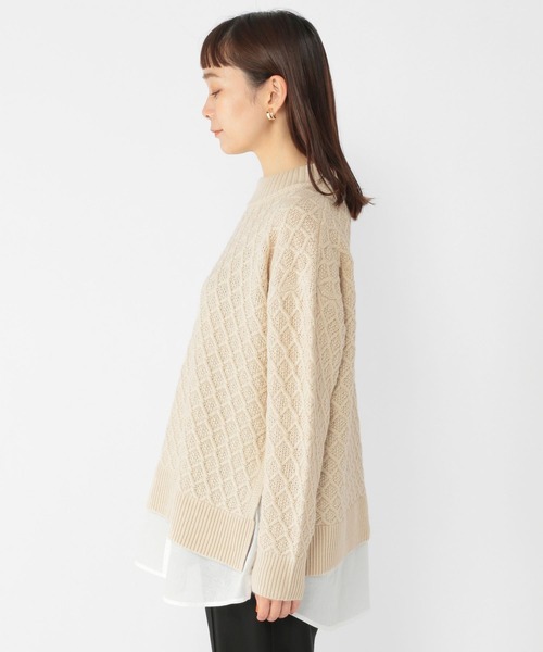 studio CLIP（スタディオクリップ）の「7ゲージ柄ドッキングニット