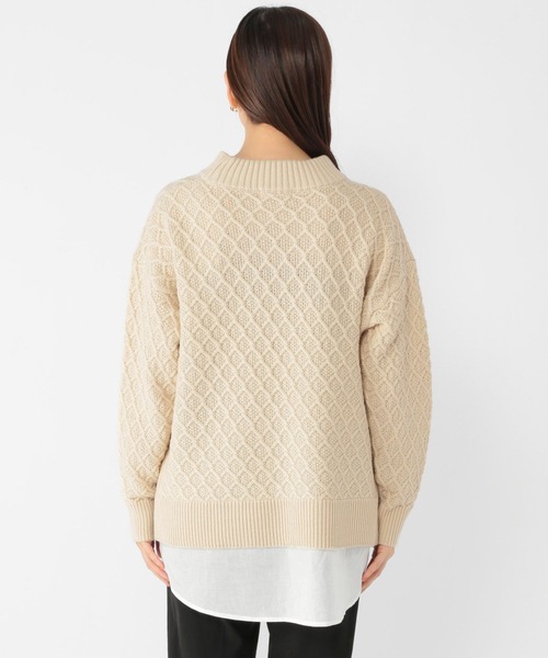 studio CLIP（スタディオクリップ）の「7ゲージ柄ドッキングニット