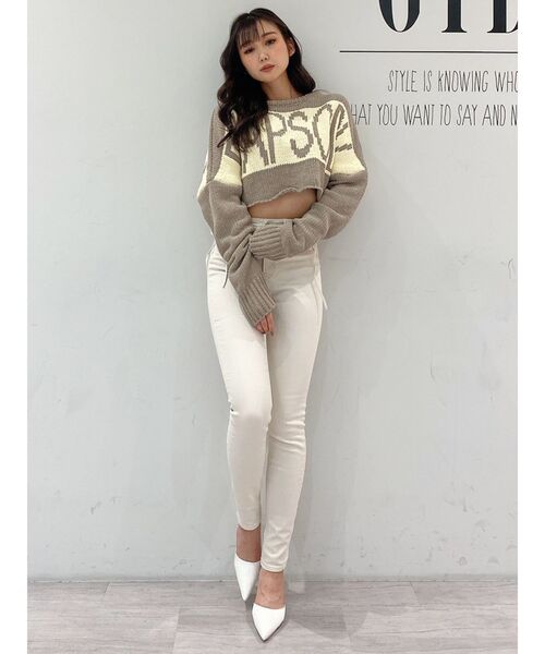 GYDA(ジェイダ)の「ミドルウエストサイドレースアップデザイン デニムパンツ(デニムパンツ・レディース・アイボリー/ライトブルー・X-SMALL/SMALL/MEDIUM)」の16枚目の写真