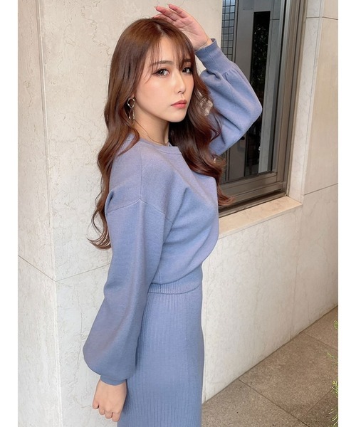 DURAS（デュラス）の「くびれニットトップス（ニット/セーター・レディース・ブラック/ブルー/パープル/レッド系その他/ベージュ・FREE）」の3枚目の写真