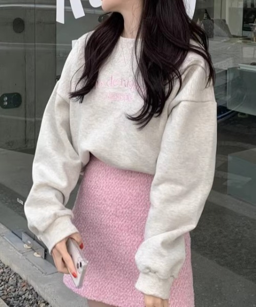 MANGROVE（マングローブ）の「カジュアルロゴ刺繍スウェット（スウェット・レディース・ホワイト/グリーン/ピンク・FREE）」の12枚目の写真