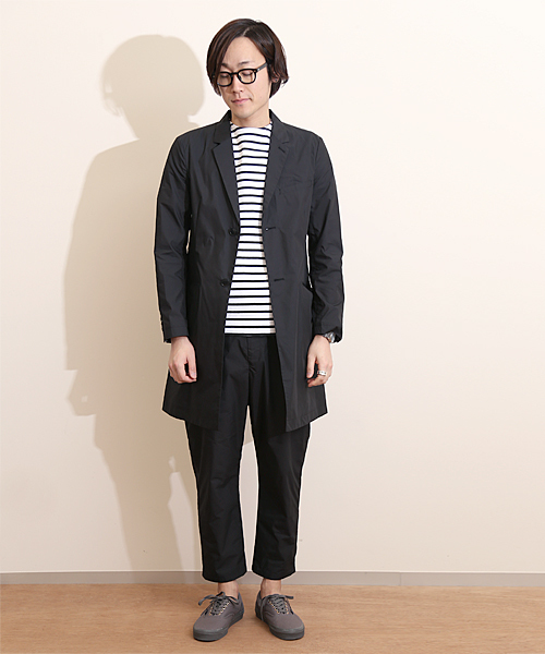 And A（アンドエー）の「TCライトチェスターコート（チェスターコート・メンズ・ブラック/グレー/ネイビー・40/42/44）」の6枚目の写真