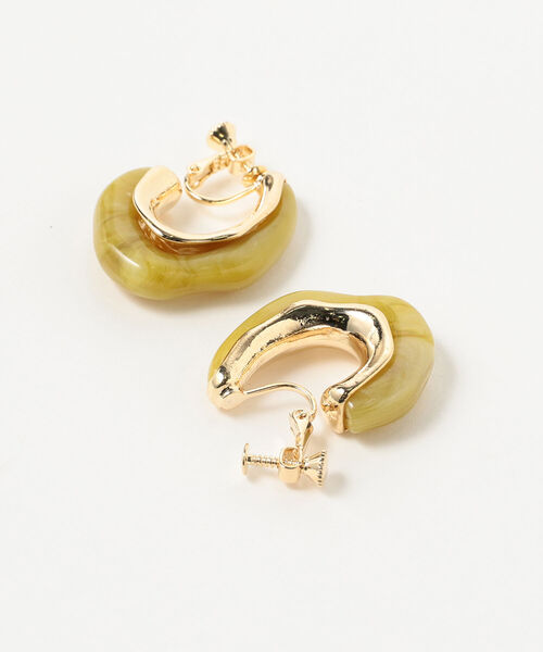 B:MING by BEAMS（ビーミングバイビームス）の「B:MING by BEAMS / ジャム イヤリング（イヤリング・レディース・ベージュ/ブラウン/マスタード・ONE SIZE）」の5枚目の写真