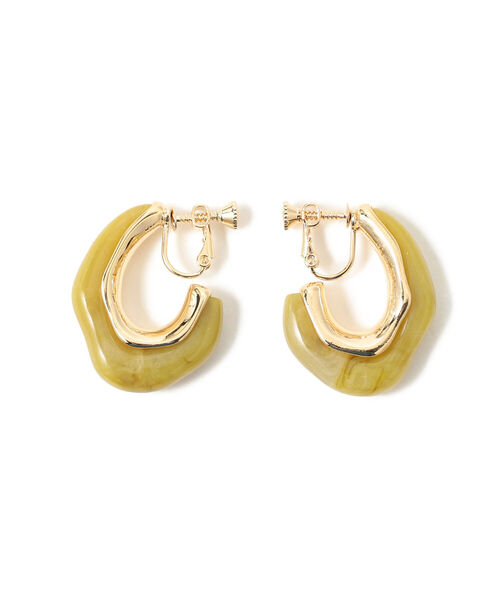 B:MING by BEAMS（ビーミングバイビームス）の「B:MING by BEAMS / ジャム イヤリング（イヤリング・レディース・ベージュ/ブラウン/マスタード・ONE SIZE）」の7枚目の写真