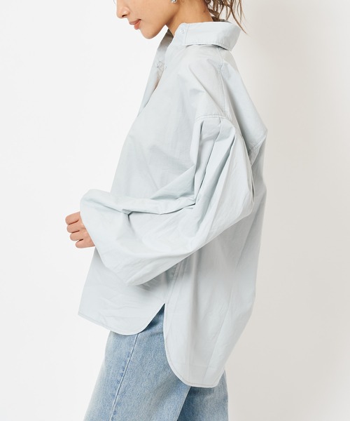 SPIRALGIRL（スパイラルガール）の「袖ボリュームブラウス（シャツ/ブラウス・レディース・オフホワイト/ブルー・FREE）」の6枚目の写真