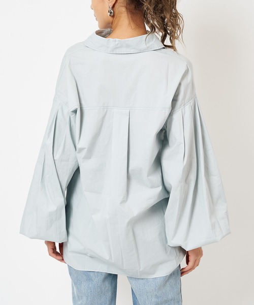アメリ＊PUFFER SLEEVE TOP ボリューム袖 ブラウス　パープル AMERI アメリ♡PUFFER SLEEVE TOP♡ボリューム袖♡パープル