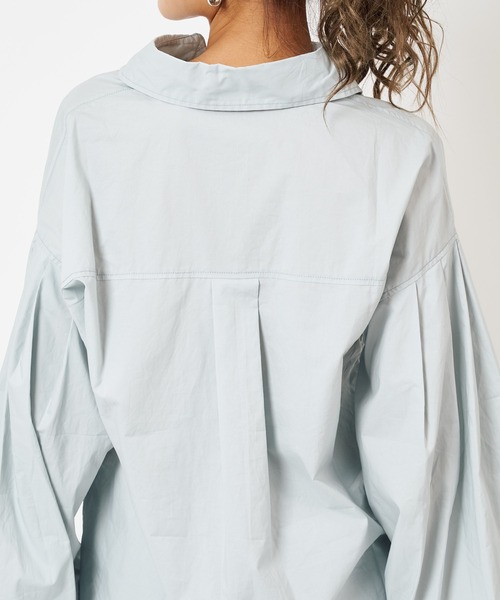 SPIRALGIRL（スパイラルガール）の「袖ボリュームブラウス（シャツ/ブラウス・レディース・オフホワイト/ブルー・FREE）」の8枚目の写真