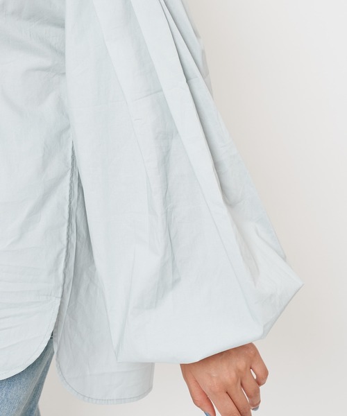 SPIRALGIRL（スパイラルガール）の「袖ボリュームブラウス（シャツ/ブラウス・レディース・オフホワイト/ブルー・FREE）」の10枚目の写真