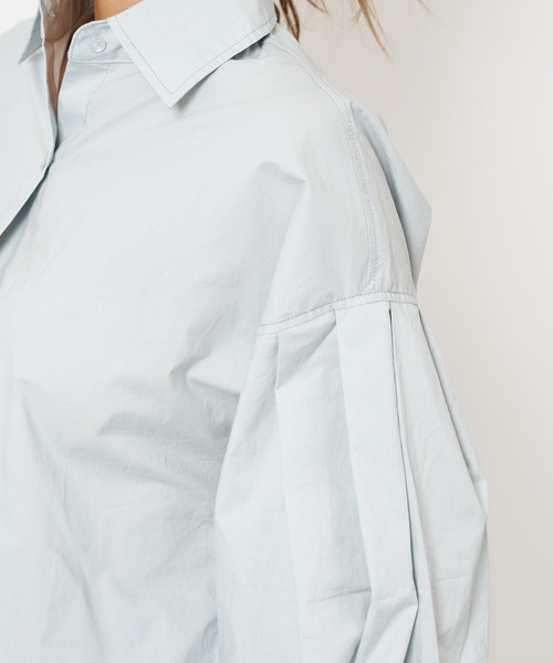 SPIRALGIRL（スパイラルガール）の「袖ボリュームブラウス（シャツ/ブラウス・レディース・オフホワイト/ブルー・FREE）」の11枚目の写真