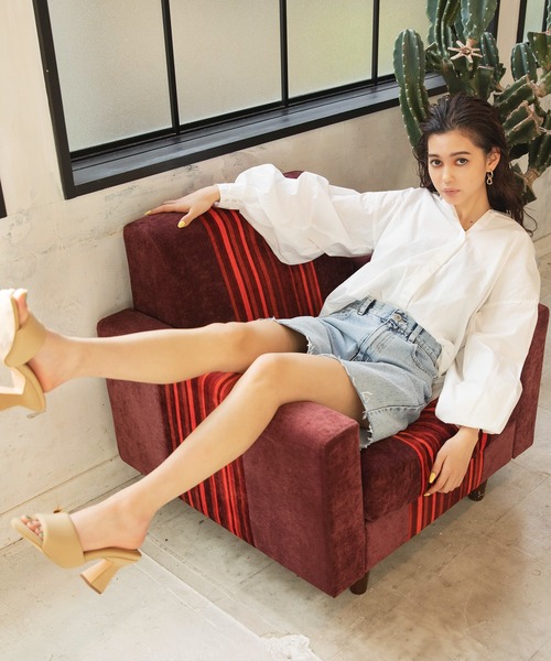 SPIRALGIRL（スパイラルガール）の「袖ボリュームブラウス（シャツ/ブラウス・レディース・オフホワイト/ブルー・FREE）」の14枚目の写真