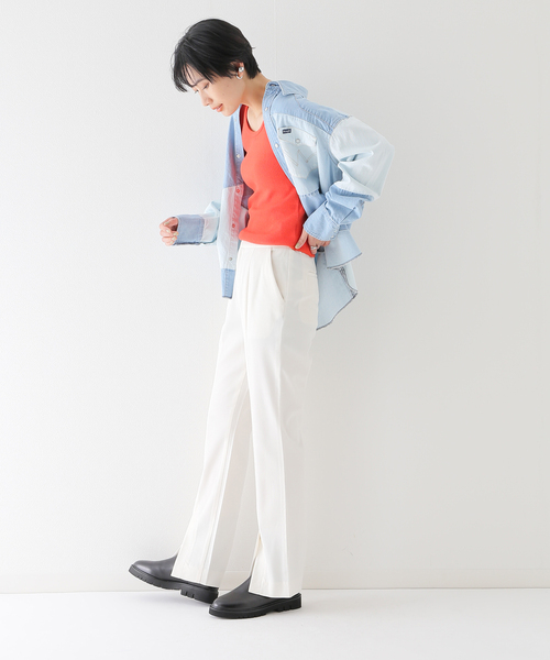 JOINT WORKS（ジョイントワークス）の「J-スパンテレコタンクトップ（タンクトップ・レディース・ホワイト/ブラック/オレンジ/ブルー・FREE）」の12枚目の写真