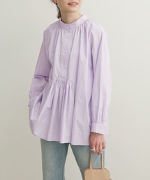 URBAN RESEARCH DOORS | コットンロングスリーブギャザーブラウス(シャツ/ブラウス)