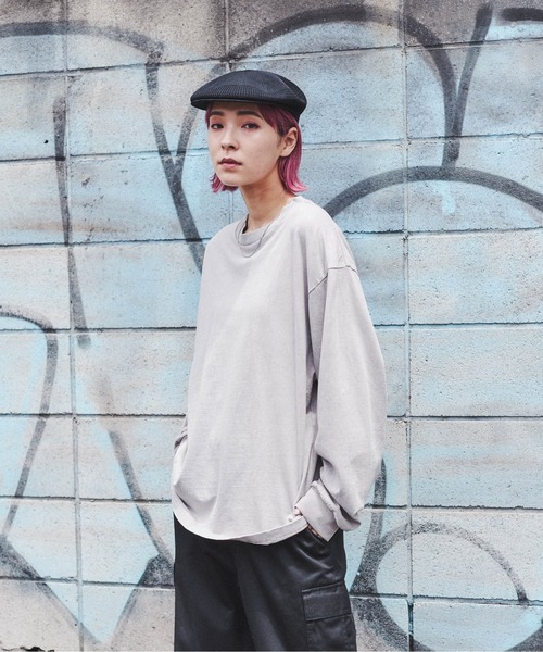 THE STANDARD（ザスタンダード）の「WEGO/ピグメントクルーネックロンT（Tシャツ/カットソー・メンズ・カーキ/スミクロ/ホワイト/グレー系その他・SMALL/MEDIUM/LARGE）」の17枚目の写真