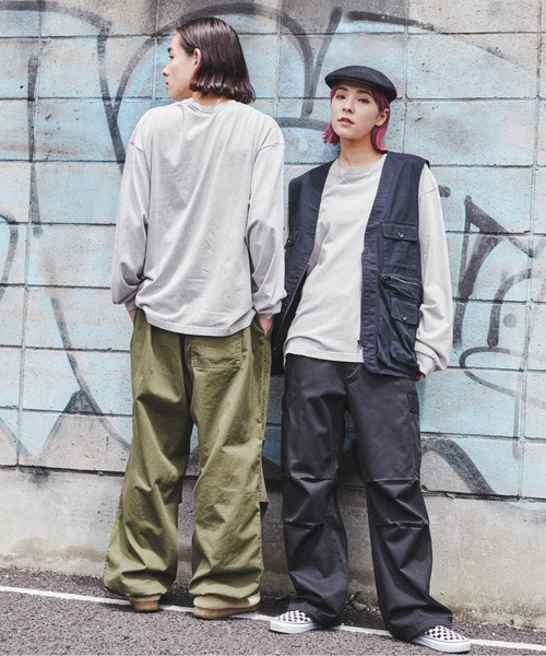 THE STANDARD（ザスタンダード）の「WEGO/ピグメントクルーネックロンT（Tシャツ/カットソー・メンズ・カーキ/スミクロ/ホワイト/グレー系その他・SMALL/MEDIUM/LARGE）」の22枚目の写真