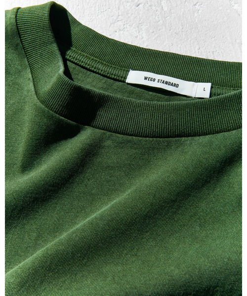 THE STANDARD（ザスタンダード）の「WEGO/ピグメントクルーネックロンT（Tシャツ/カットソー・メンズ・カーキ/スミクロ/ホワイト/グレー系その他・SMALL/MEDIUM/LARGE）」の7枚目の写真