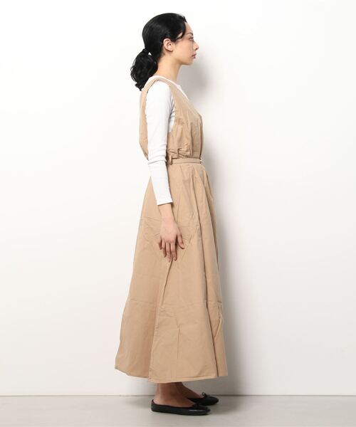 MAISON BREEZE(メゾンブリーズ)の「【MAISON BREEZE】アシンメトリーベルテッドワンピース KNF 【手洗い可】(ワンピース・レディース・ブラック/ベージュ・FREE)」の9枚目の写真
