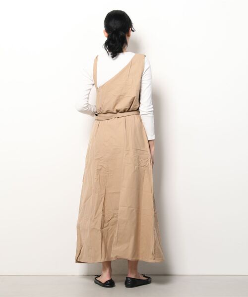 MAISON BREEZE(メゾンブリーズ)の「【MAISON BREEZE】アシンメトリーベルテッドワンピース KNF 【手洗い可】(ワンピース・レディース・ブラック/ベージュ・FREE)」の12枚目の写真
