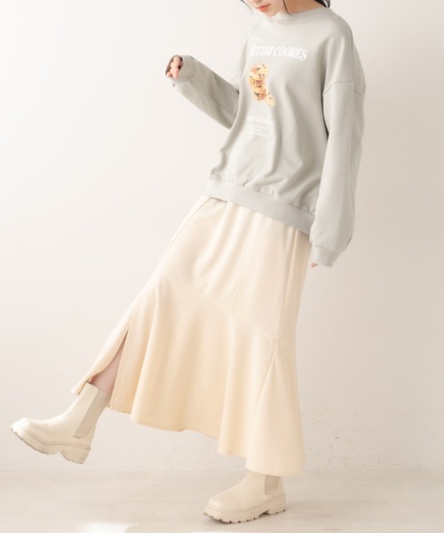 OLIVE des OLIVE(オリーブデオリーブ)の「スリットマーメイドスカート(スカート・レディース・ブラック/アイボリー/ミント/ワンウォッシュ・MEDIUM/LARGE)」の6枚目の写真