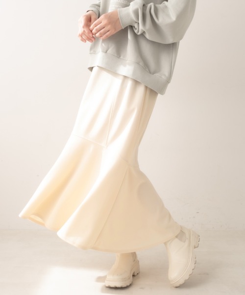 OLIVE des OLIVE(オリーブデオリーブ)の「スリットマーメイドスカート(スカート・レディース・ブラック/アイボリー/ミント/ワンウォッシュ・MEDIUM/LARGE)」の8枚目の写真