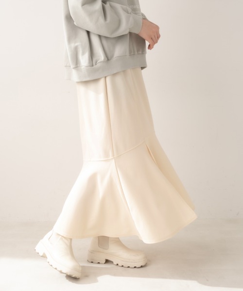 OLIVE des OLIVE(オリーブデオリーブ)の「スリットマーメイドスカート(スカート・レディース・ブラック/アイボリー/ミント/ワンウォッシュ・MEDIUM/LARGE)」の9枚目の写真