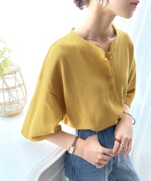 《JaVaジャバ コラボ》レトロ魅せ。綿100%ヘビーウェイト鹿の子スタンドネックTee