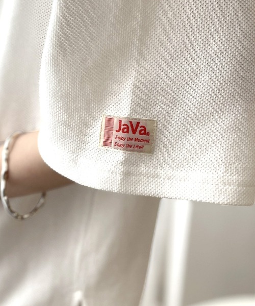 Java(ジャバ)の「《JaVaジャバ コラボ》レトロ魅せ。綿100%ヘビーウェイト鹿の子スタンドネックTee(Tシャツ/カットソー・レディース・ホワイト/ブラック/イエロー/グリーン系その他・SMALL/MEDIUM/LARGE/X-LARGE)」の21枚目の写真