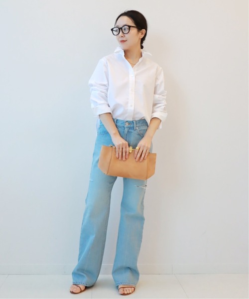 plage（プラージュ）の「【GIRL】I LINE シャツ◆（シャツ/ブラウス・レディース・ホワイト/ブルー・36/38）」の9枚目の写真