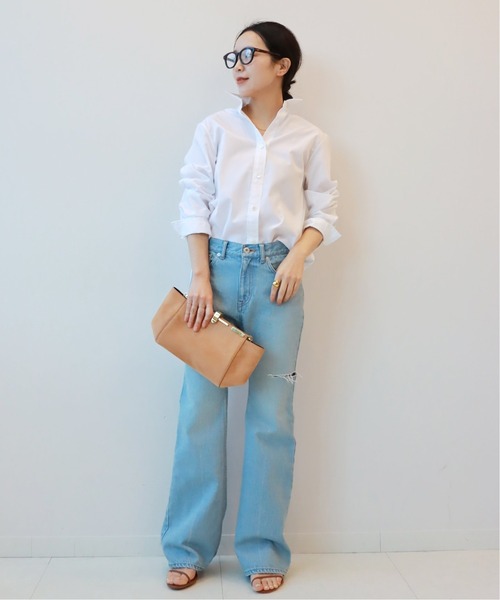 plage（プラージュ）の「【GIRL】I LINE シャツ◆（シャツ/ブラウス・レディース・ホワイト/ブルー・36/38）」の18枚目の写真