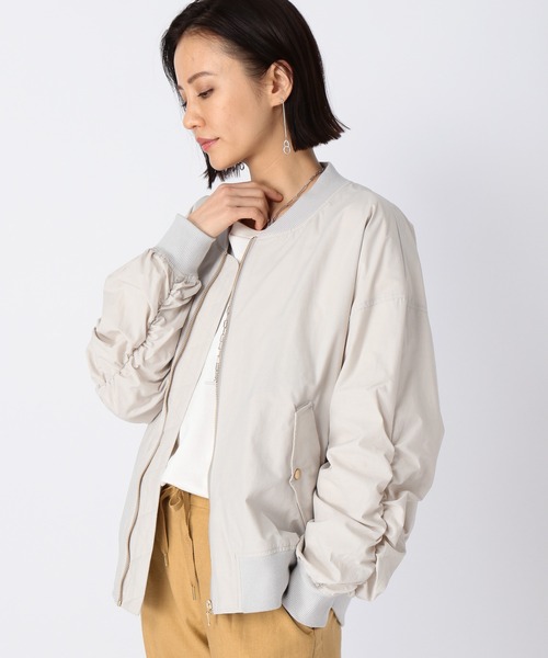 BARNYARDSTORM（バンヤードストーム）の「BARNYARDSTORM / MA1ブルゾン（MA-1・レディース・グレイッシュベージュ/カーキ・0/1）」の13枚目の写真