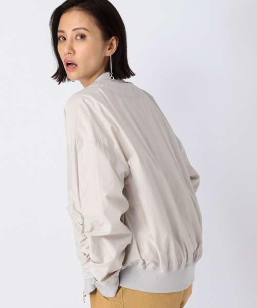 BARNYARDSTORM（バンヤードストーム）の「BARNYARDSTORM / MA1ブルゾン（MA-1・レディース・グレイッシュベージュ/カーキ・0/1）」の9枚目の写真