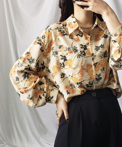 vintage 花柄 ブラウス itimi イチミ トップス vintage 花柄トップスitimi shury ROSE 下北沢 cyan - メルカリ