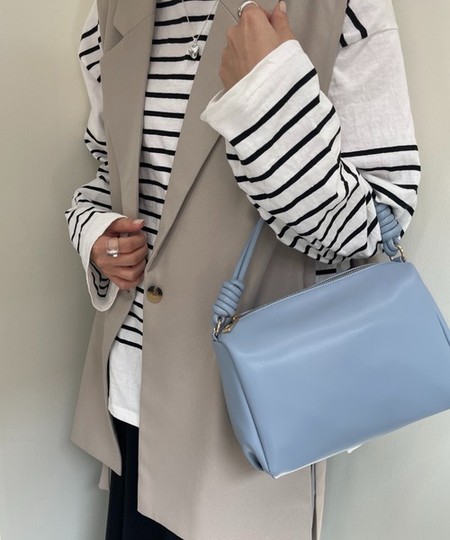 COLONY 2139（コロニートゥーワンスリーナイン）の「丸ヒモ2WAYボストンバッグ / ショルダーバッグ（ボストンバッグ・レディース・ブルー/ベージュ/ブラック・FREE）」の5枚目の写真