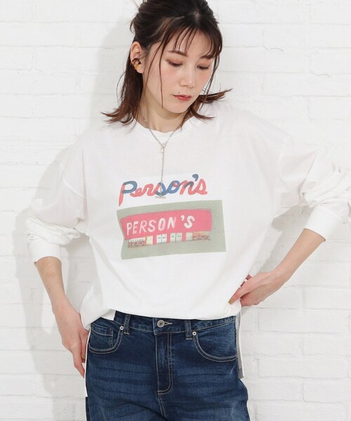SHOO・LA・RUE（シューラルー）の「◆SHOO・LA・RUE×パーソンズ ロンT（Tシャツ/カットソー・レディース・ホワイト系その他/ホワイト系その他4/ホワイト系その他5/ホワイト系・02/03/04）」の2枚目の写真