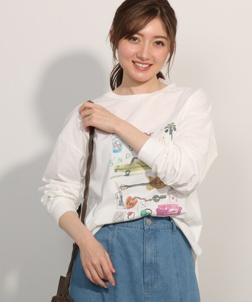 SHOO・LA・RUE（シューラルー）の「◆SHOO・LA・RUE×パーソンズ ロンT（Tシャツ/カットソー・レディース・ホワイト系その他/ホワイト系その他4/ホワイト系その他5/ホワイト系・02/03/04）」の3枚目の写真