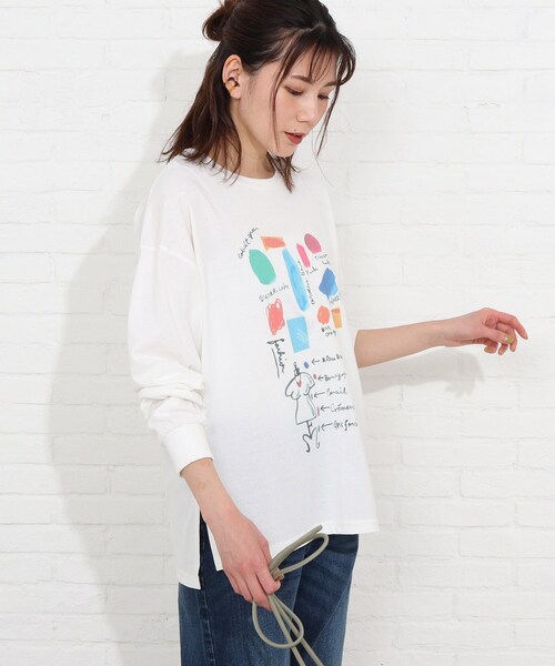 SHOO・LA・RUE（シューラルー）の「◆SHOO・LA・RUE×パーソンズ ロンT（Tシャツ/カットソー・レディース・ホワイト系その他/ホワイト系その他4/ホワイト系その他5/ホワイト系・02/03/04）」の5枚目の写真