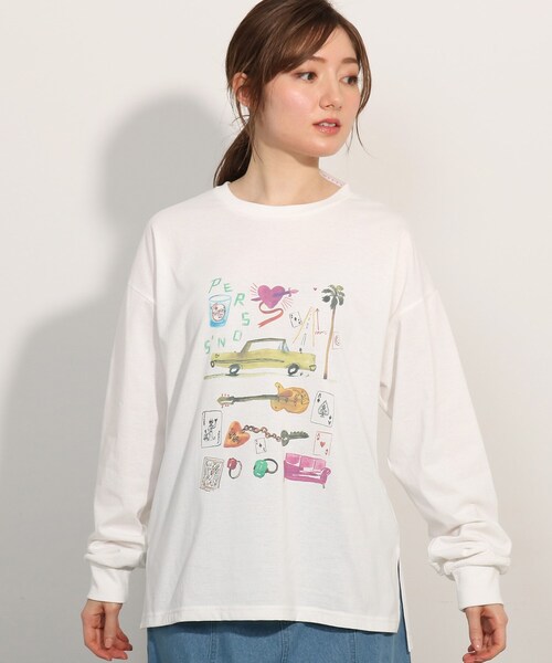SHOO・LA・RUE（シューラルー）の「◆SHOO・LA・RUE×パーソンズ ロンT（Tシャツ/カットソー・レディース・ホワイト系その他/ホワイト系その他4/ホワイト系その他5/ホワイト系・02/03/04）」の6枚目の写真
