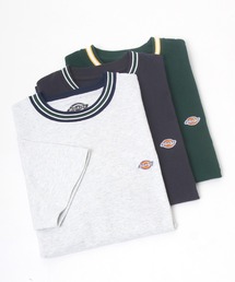 Dickies（ディッキーズ）の「Dickies（ディッキーズ）ワンポイントロゴ刺繍 無地・リンガーTシャツ（Tシャツ/カットソー・メンズ）」