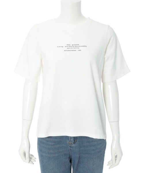 fifth(フィフス)の「メッセージロゴTシャツ(Tシャツ/カットソー・レディース・ホワイト/カーキ・M)」の3枚目の写真