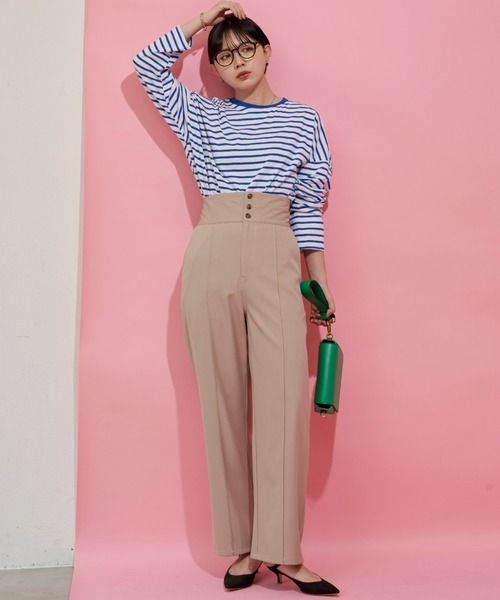 Aunt Marie's（アントマリーズ）の「フロントボタン2WAYサロペット / スラックス（サロペット/オーバーオール・レディース・ブラック/ベージュ/パープル・S/FREE）」の19枚目の写真