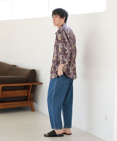 LAKOLE（ラコレ）の「プリントクロップドスリーブシャツ / 263883（シャツ/ブラウス・メンズ・グレー/グリーン/ブラック/ネイビー・LARGE/MEDIUM）」の11枚目の写真