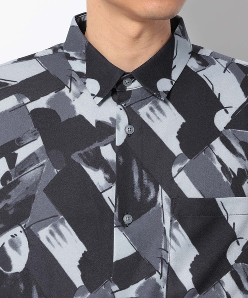 LAKOLE（ラコレ）の「プリントクロップドスリーブシャツ / 263883（シャツ/ブラウス・メンズ・グレー/グリーン/ブラック/ネイビー・LARGE/MEDIUM）」の21枚目の写真