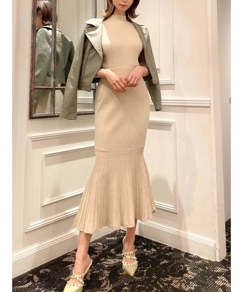 RESEXXY（リゼクシー）の「スリーブデザインマーメイドワンピース（ワンピース・レディース・ブラック/ベージュ/ミント/モカ・FREE）」の16枚目の写真