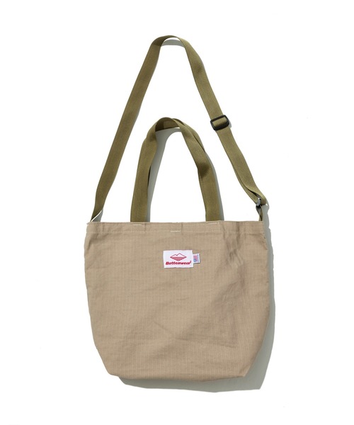Battenwear(バテンウエア)の「【Battenwear/バテンウェア】米国製パッカブルコットントート/Mini Packable Tote(トートバッグ・メンズ・ストーン/オリーブドラブ/ブルー系その他・ONE SIZE)」の2枚目の写真
